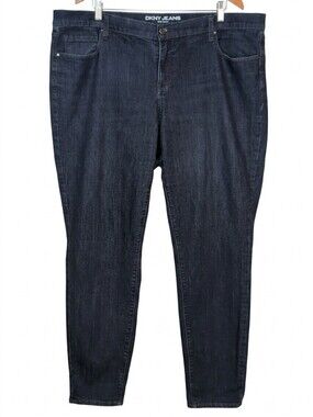DKNY Jeans Soho Skinny Jeans Dark Wash Stretch Womens Plus Size 20W Curvy Denim